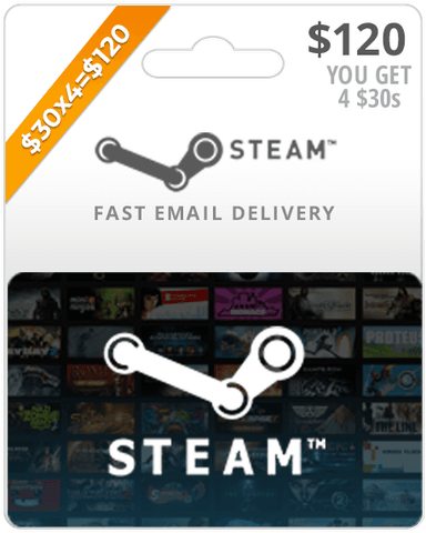 $120 Steam Gift Card (Email Delivery)