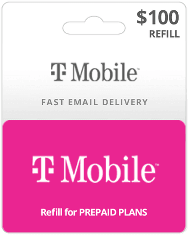 $100 T-Mobile Prepaid Gift Card