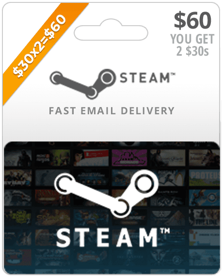 $60 Steam Gift Card (Email Delivery)